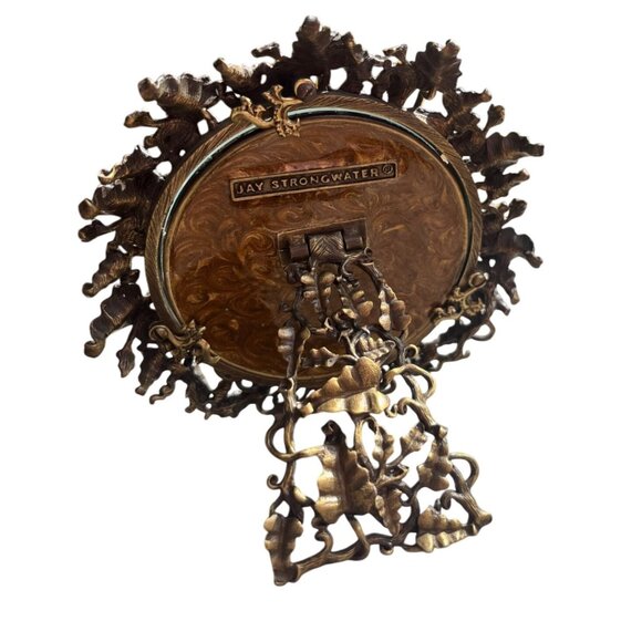 Jay Strongwater Round Butterfly Frame Swarovski Crystals - Picture 6 of 11